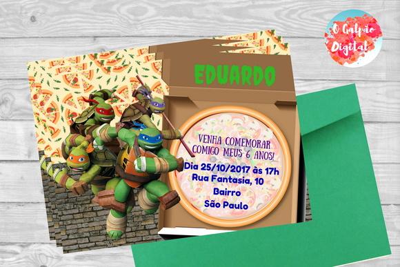 Convite Tartarugas Ninjas