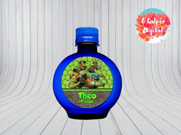 Rótulo de Água Ouro Fino Tartarugas Ninjas