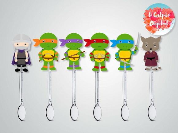 Colherzinha Decorada Tartarugas Ninjas