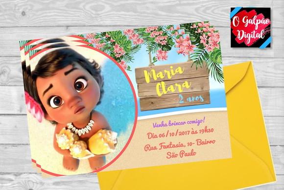 Convite Moana Baby