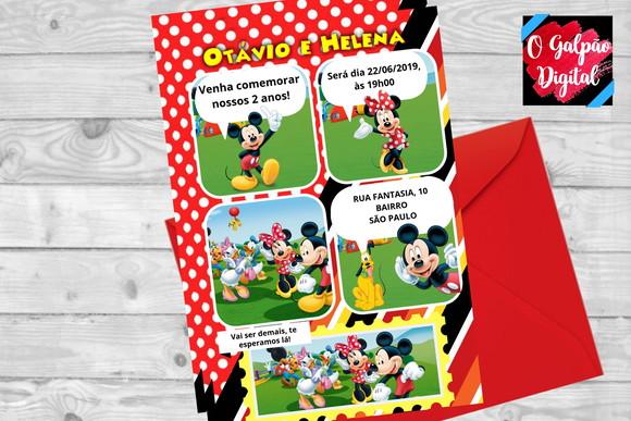 Convite Gibi Turma do Mickey