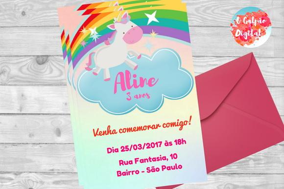 Convite Unicórnio