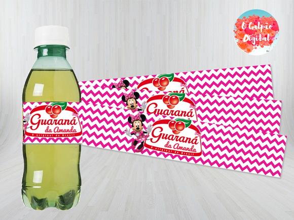Rótulo de Guaraná Minnie Rosa