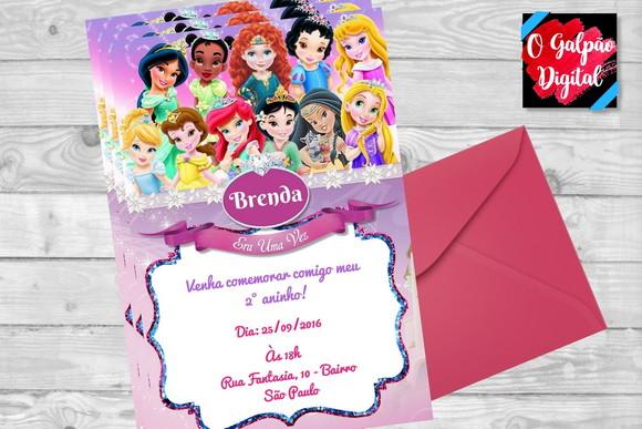 Convite Princesas Baby