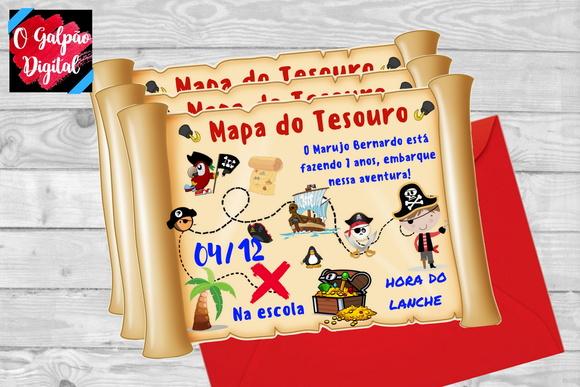 Convite Mapa do Pirata