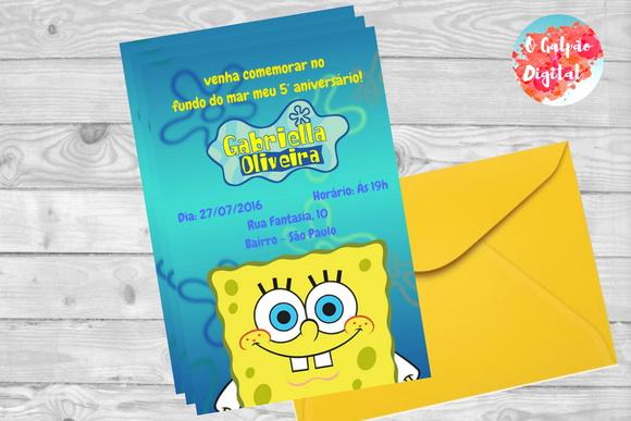 Convite Bob Esponja