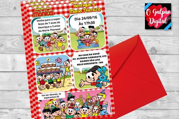 Convite Gibi Turma da Mônica