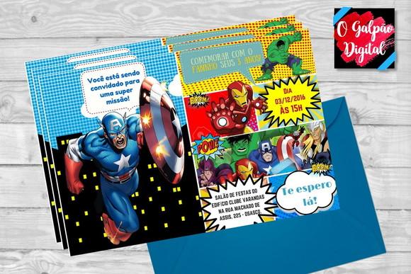 Convite Vingadores