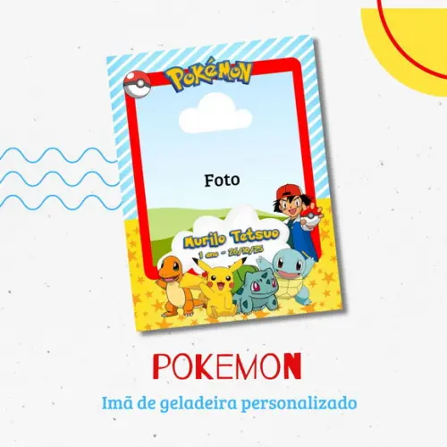 Imã de Geladeira Pokemon