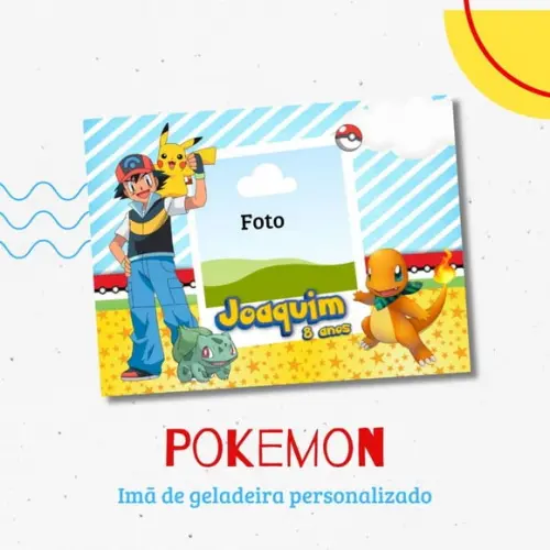 Imã de Geladeira Pokemon