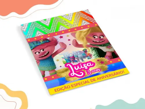 Revistinha de Colorir Trolls 3