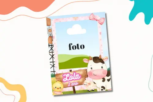 Imã de Geladeira Fazendinha Rosa