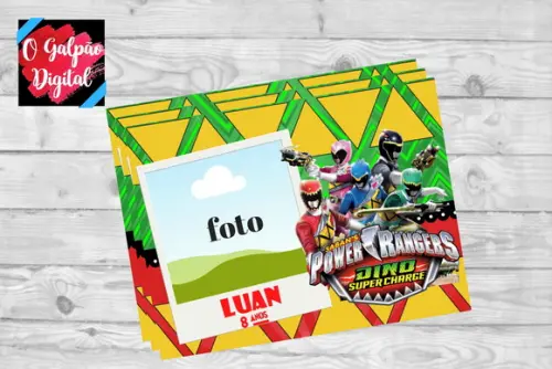 Imã de Geladeira Power Rangers Dino Charge
