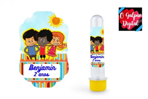 Rótulo de Tubete 3 Palavrinhas