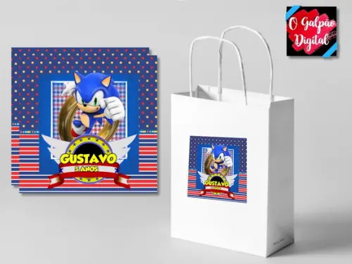 Rótulo de Sacola Sonic
