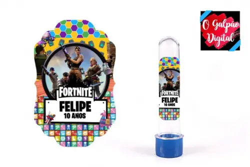 Rótulo de Tubete Fortnite