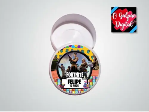 Rótulo de Latinha Fortnite