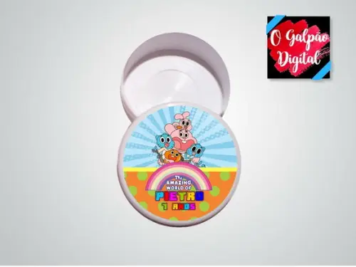 Rótulo de Latinha Mundo de Gumball