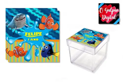 Adesivo de Caixinha Procurando Nemo