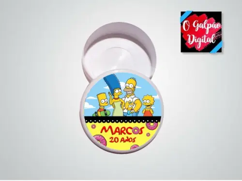 Rótulo de Latinha Os Simpsons