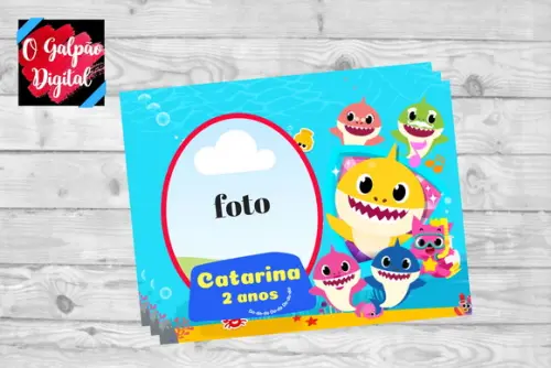 Imã de Geladeira Baby Shark