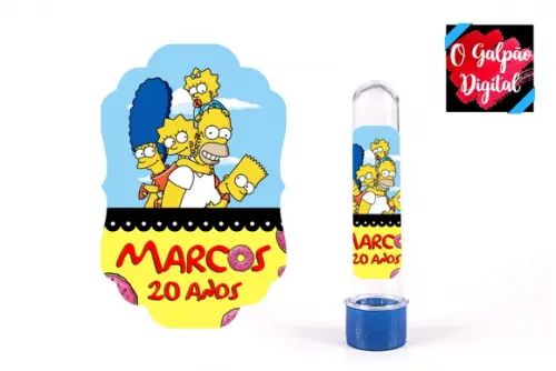 Rótulo de Tubete Os Simpsons