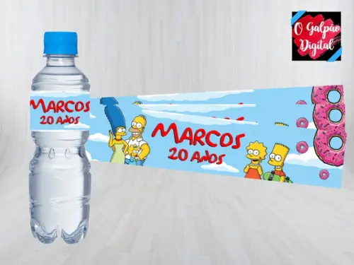 Rótulo de Água Os Simpsons