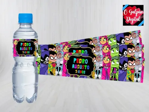 Rótulo de Água Jovens Titãs