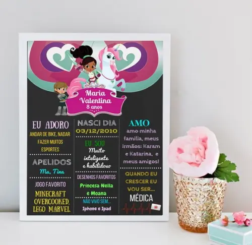 Chalkboard Princesa Nella
