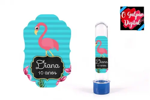 Rótulo de Tubete Flamingo