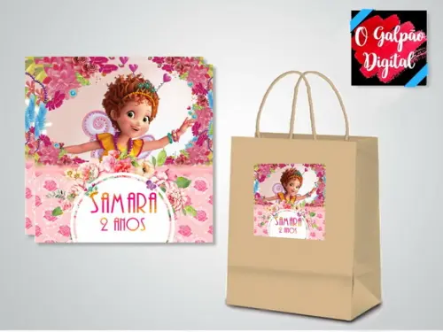 Rótulo de Sacola Kraft Fancy Nancy Clancy