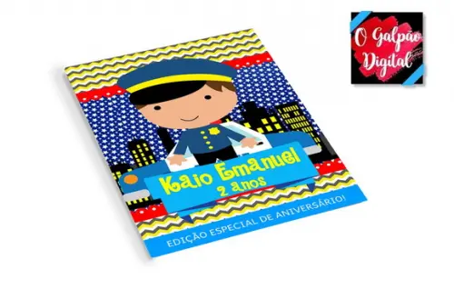 Revistinha de Colorir Policial