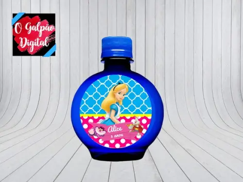 Rótulo de Água Ouro Fino Alice no Pais das Maravilhas