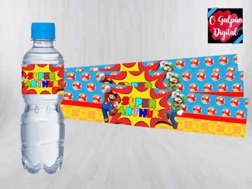 Rótulo de Água Mario Bros