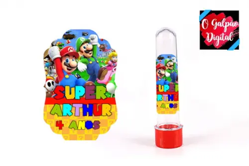 Rótulo de Tubete Mario Bros