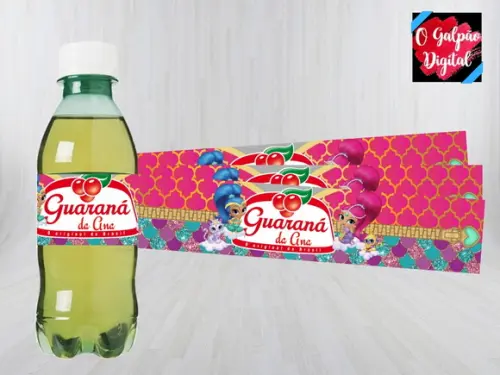 Rótulo de Guaraná Shimmer e Shine