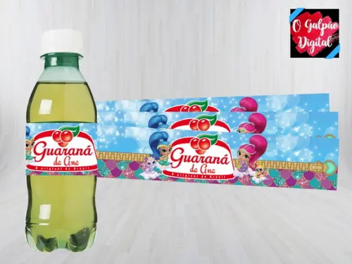 Rótulo de Guaraná Shimmer e Shine
