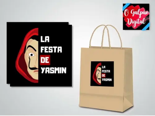 Rótulo de Sacola Kraft La Casa de Papel