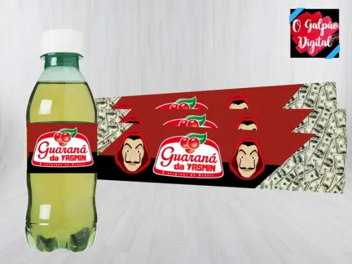 Rótulo de Guaraná La Casa de Papel