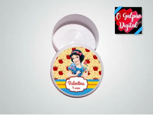 Rótulo de Latinha Branca de Neve