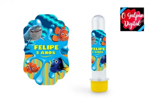 Rótulo de Tubete Procurando Nemo