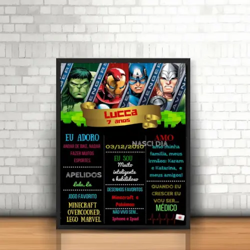 Chalkboard Vingadores