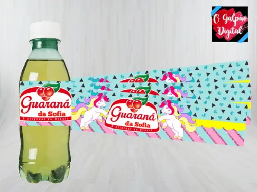 Rótulo de Guaraná Unicórnio