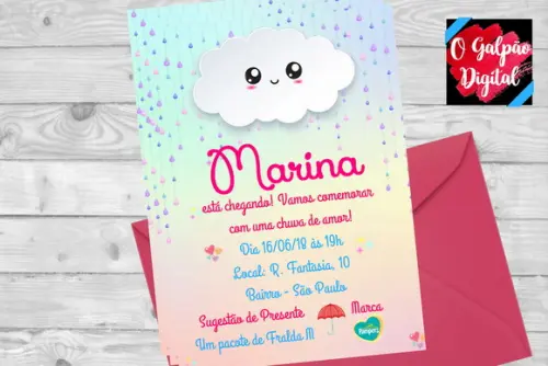 Convite Chuva de Amor