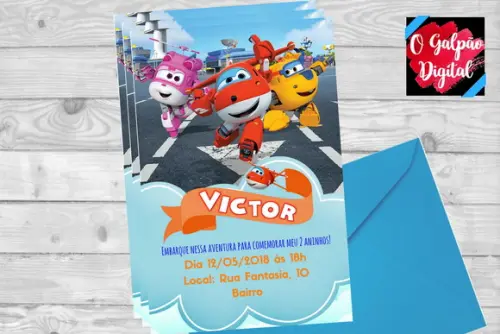 Convite Super Wings