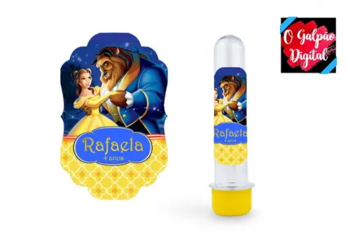 Rótulo de Tubete A Bela e a Fera