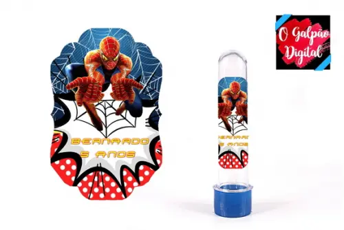 Rótulo de Tubete Homem Aranha