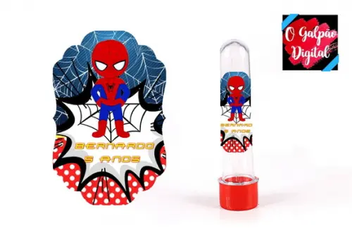 Rótulo de Tubete Homem Aranha