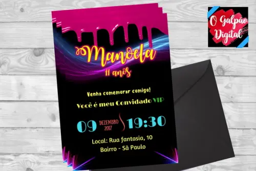 Convite Neon