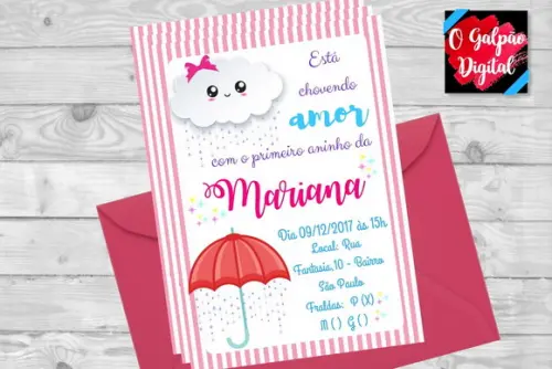 Convite Chuva de Amor